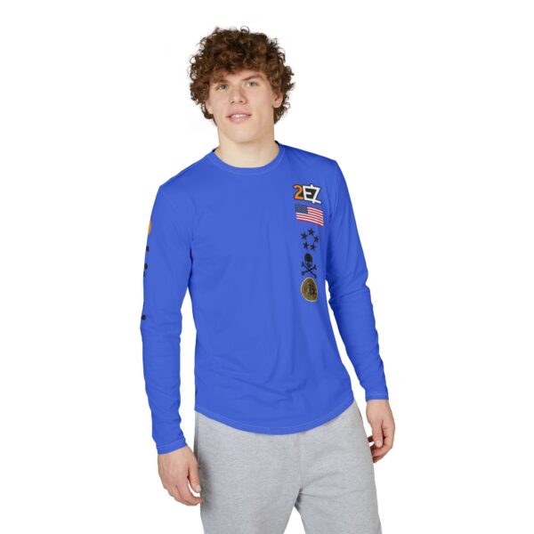 Men's UV Protection Long Sleeve - American Flag & Bitcoin Design - Image 3