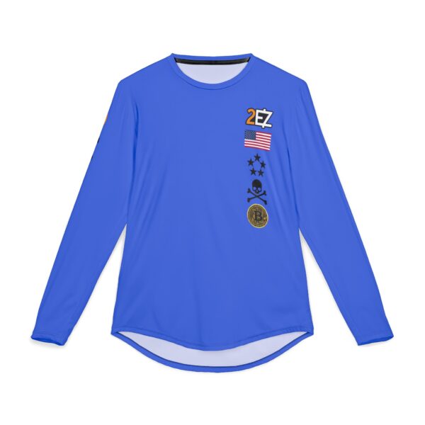 Men's UV Protection Long Sleeve - American Flag & Bitcoin Design - Image 5