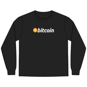 Bitcoin Themed Men's Long Sleeve Tee - Trendy Crypto Apparel
